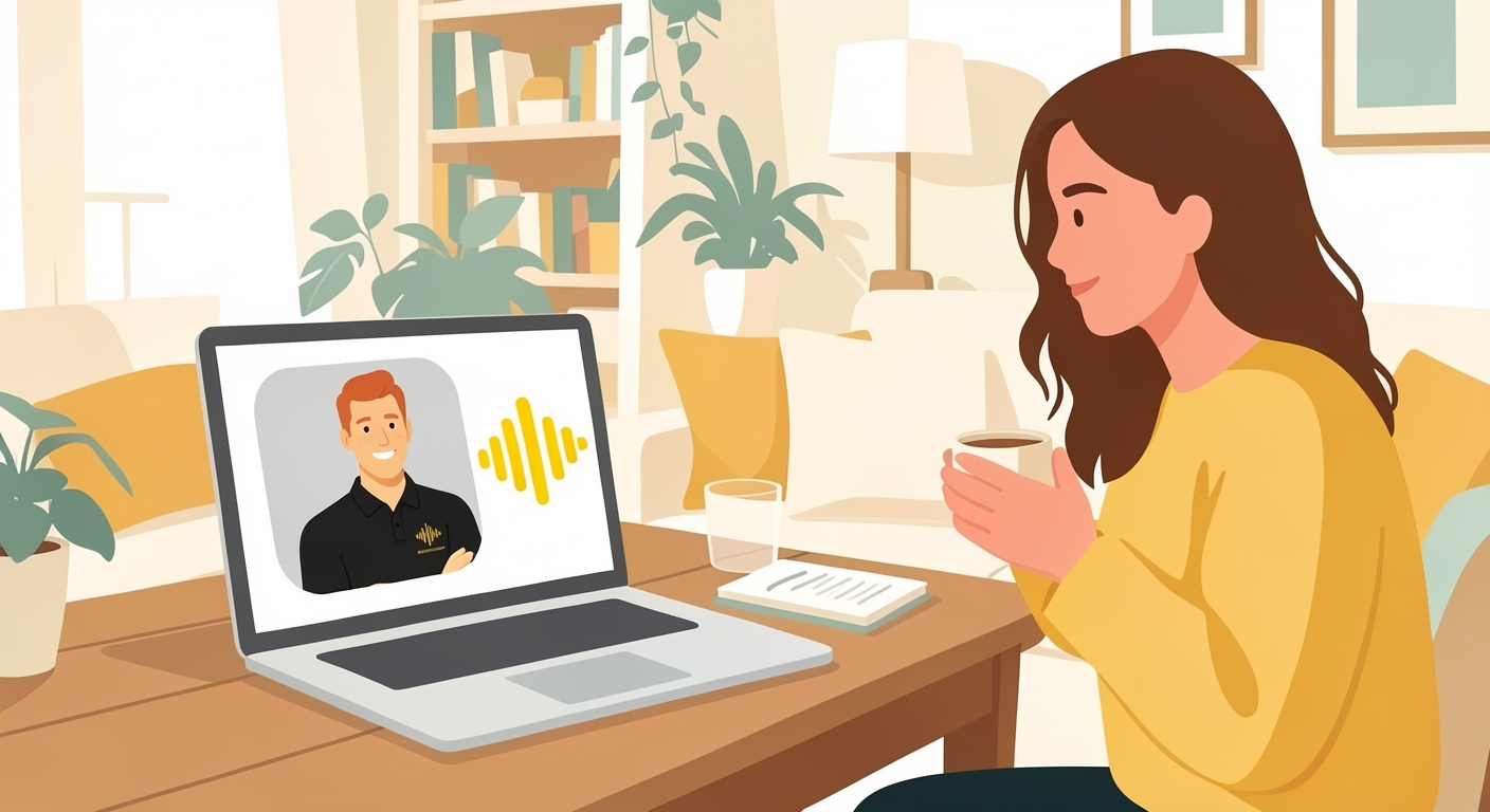 Illustration of a call with the AI coach